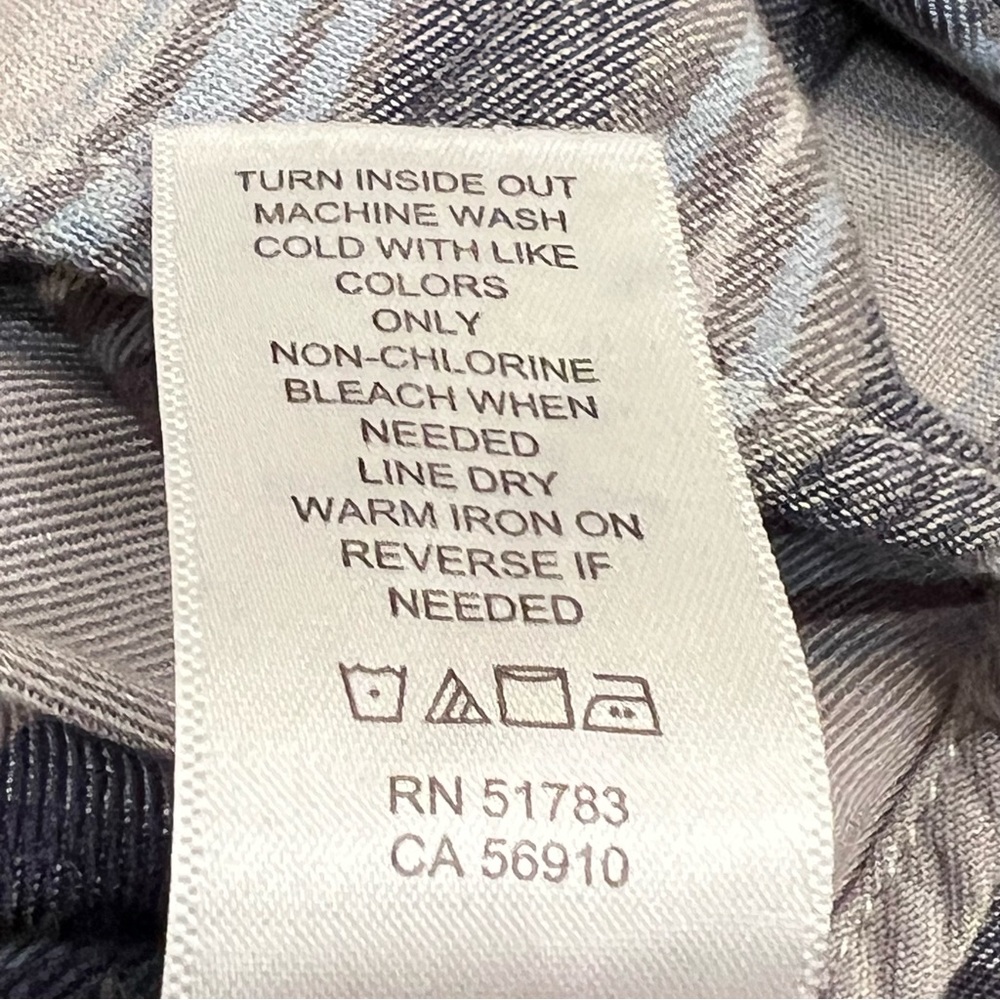 Maurices Blue Gray Plaid Long Sleeve Button Down Collared Shirt - Picture 12 of 12